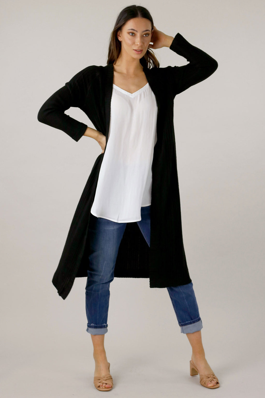 Black Rib Lounge Cardi