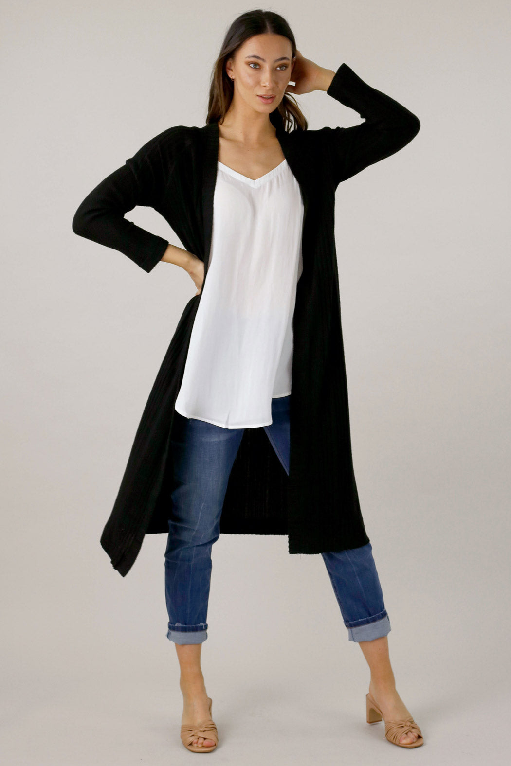 Black Rib Lounge Cardi