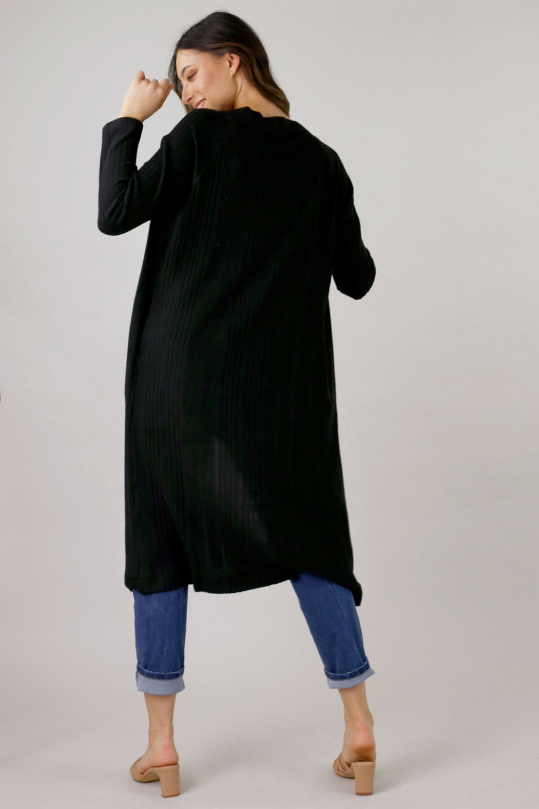 Black Rib Lounge Cardi