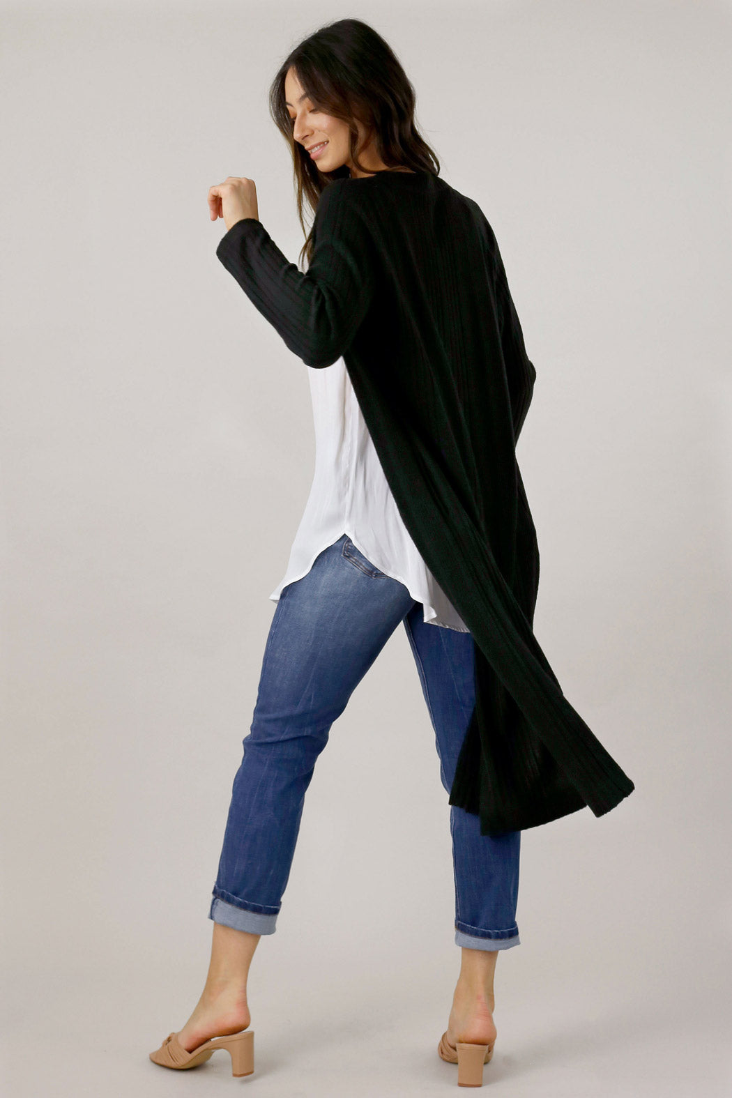 Black Rib Lounge Cardi