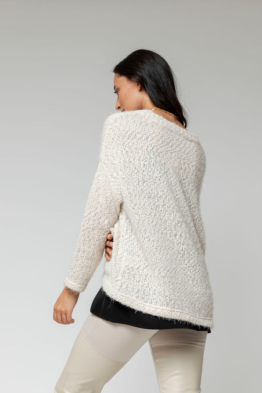 Ivory Fluffy Pocket Cardi - Sale