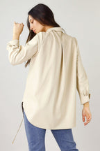 Beige Matrix Boyfriend Shirt - SALE