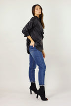 Black Matrix Boyfriend Shirt