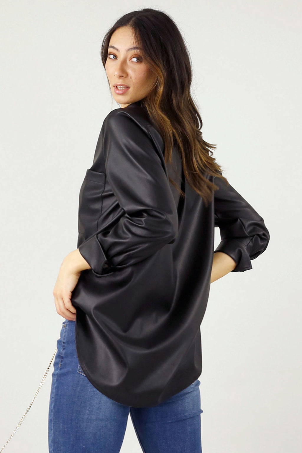Black Matrix Boyfriend Shirt