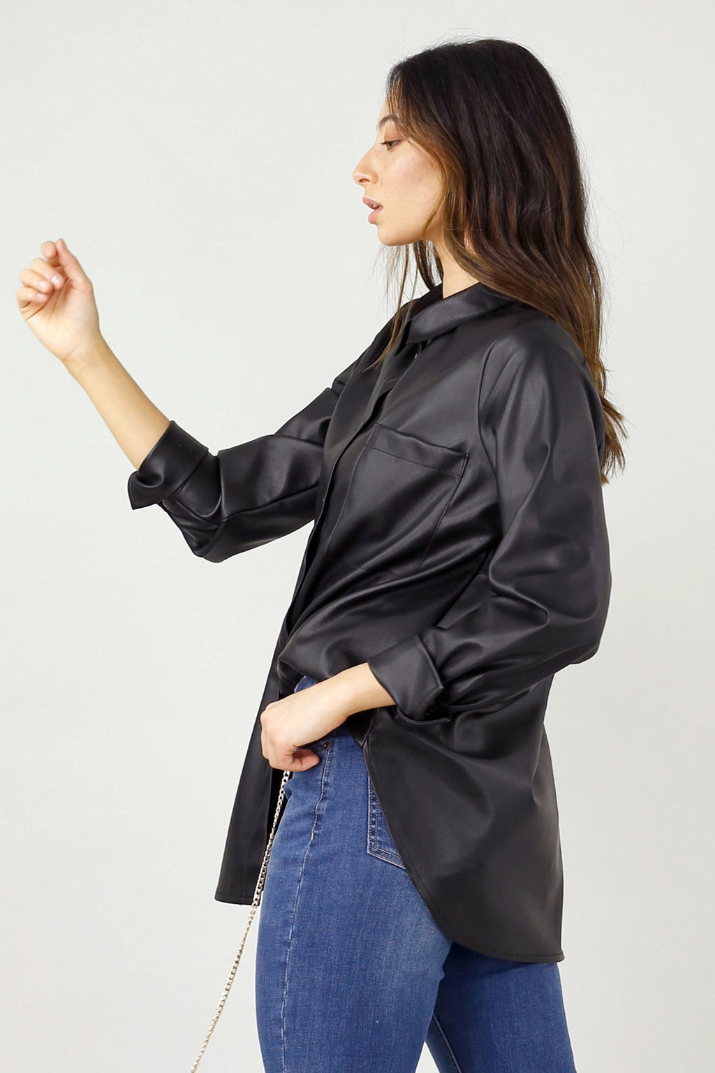 Black Matrix Boyfriend Shirt