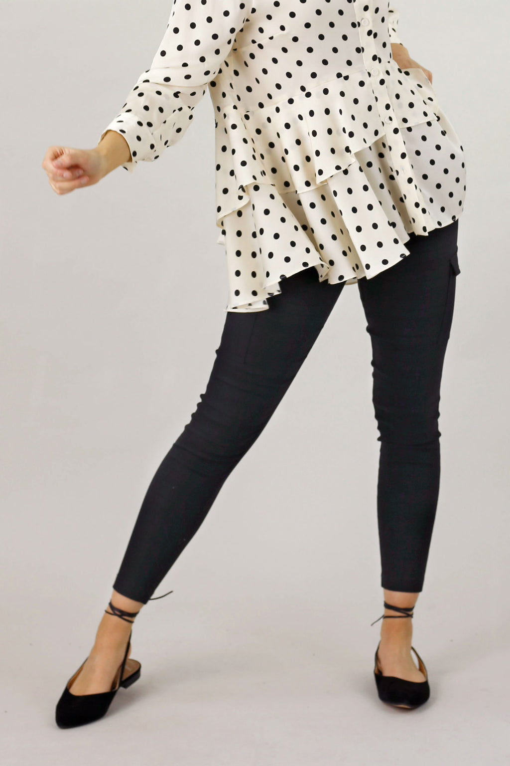 Black Check Bengaline Slim Cargo Pant - SALE