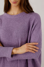 Lilac Mod Rib Crew Jumper