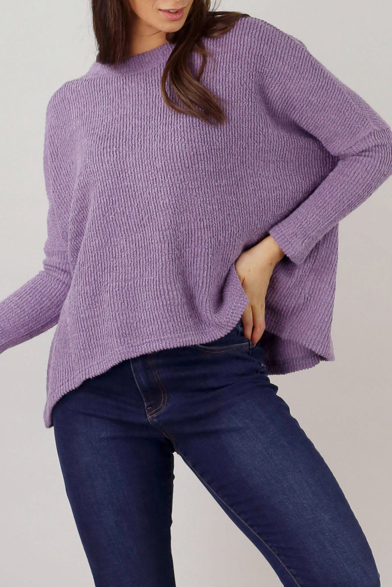 Lilac Mod Rib Crew Jumper