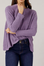 Lilac Mod Rib Crew Jumper