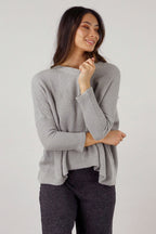 Silver Mod Rib Crew Jumper