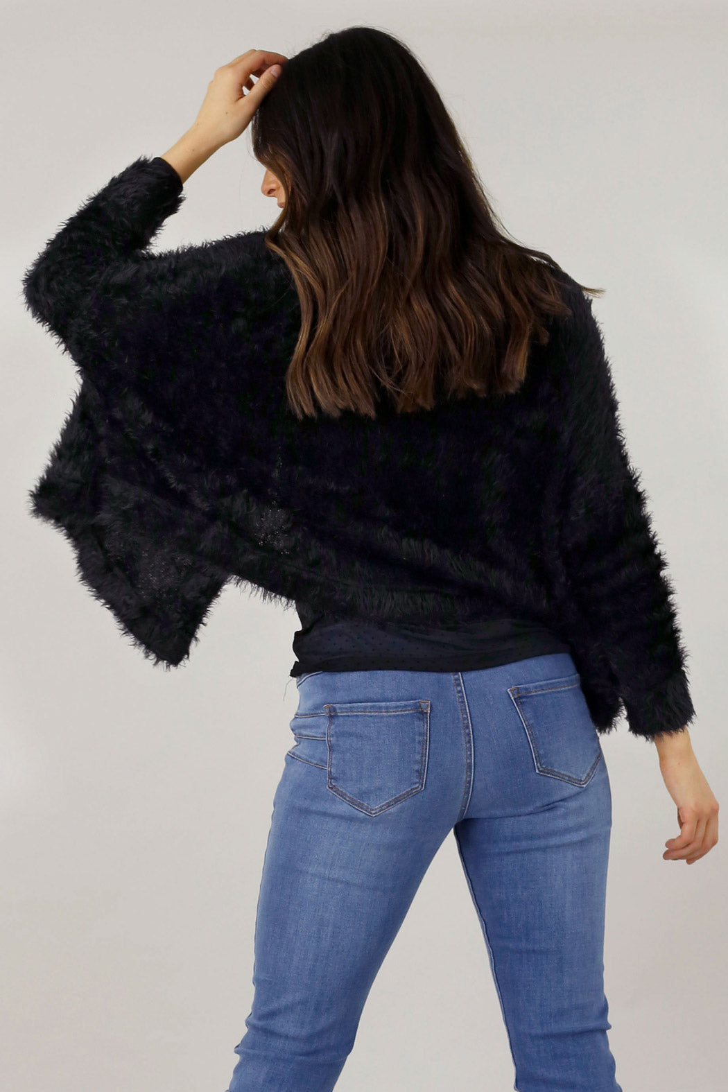 Black Plush Wonder Cardi - FINAL SALE