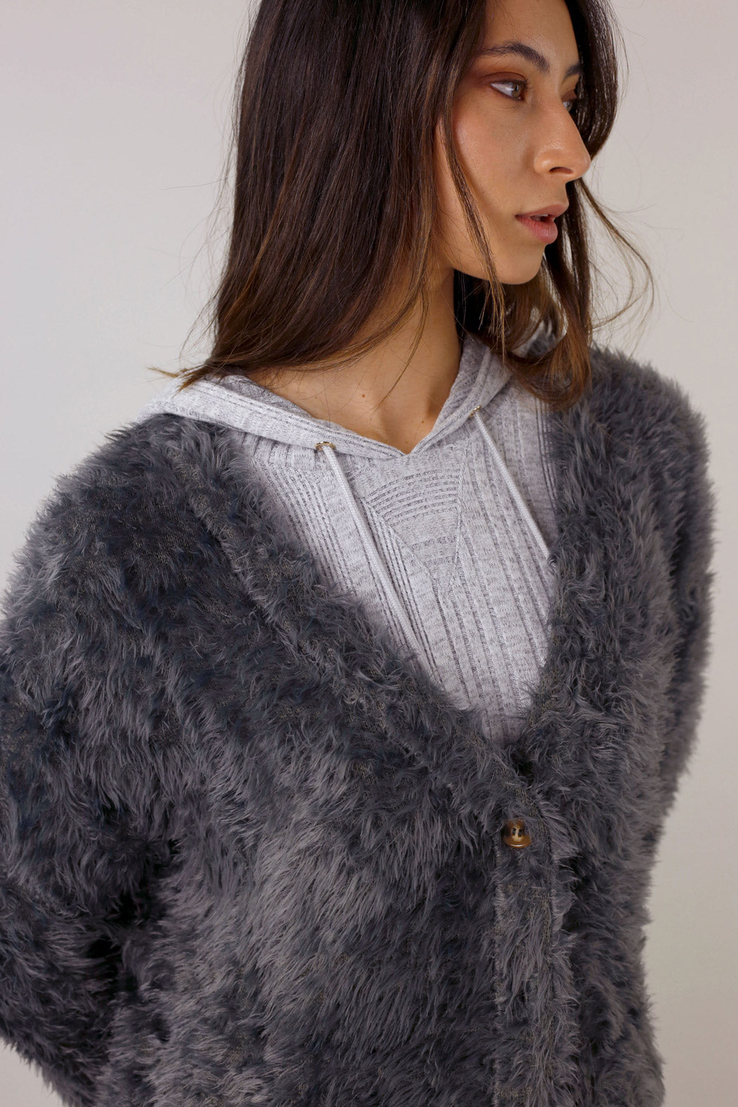 Grey Plush Wonder Cardi - FINAL SALE