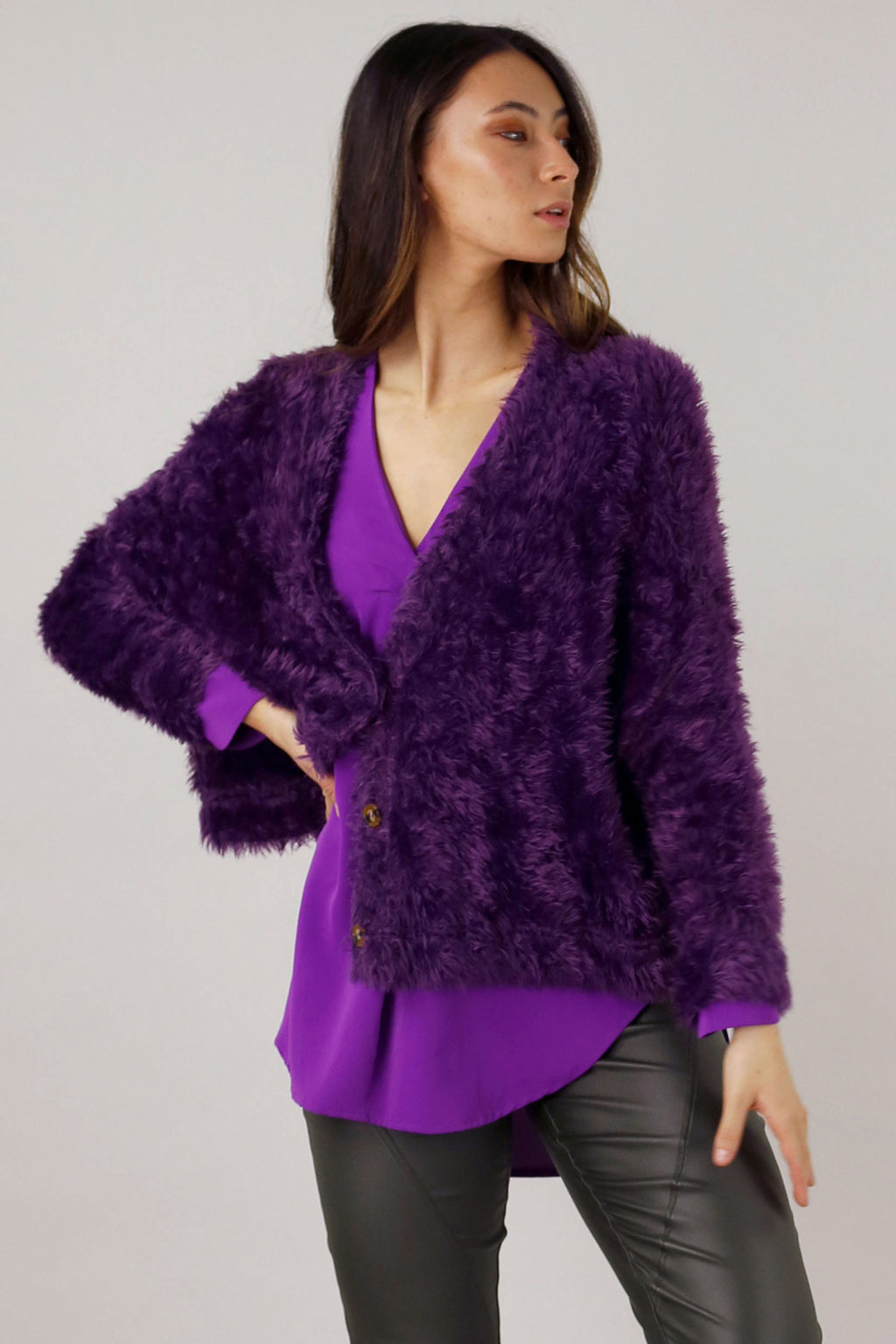 Purple Plush Wonder Cardi - FINAL SALE