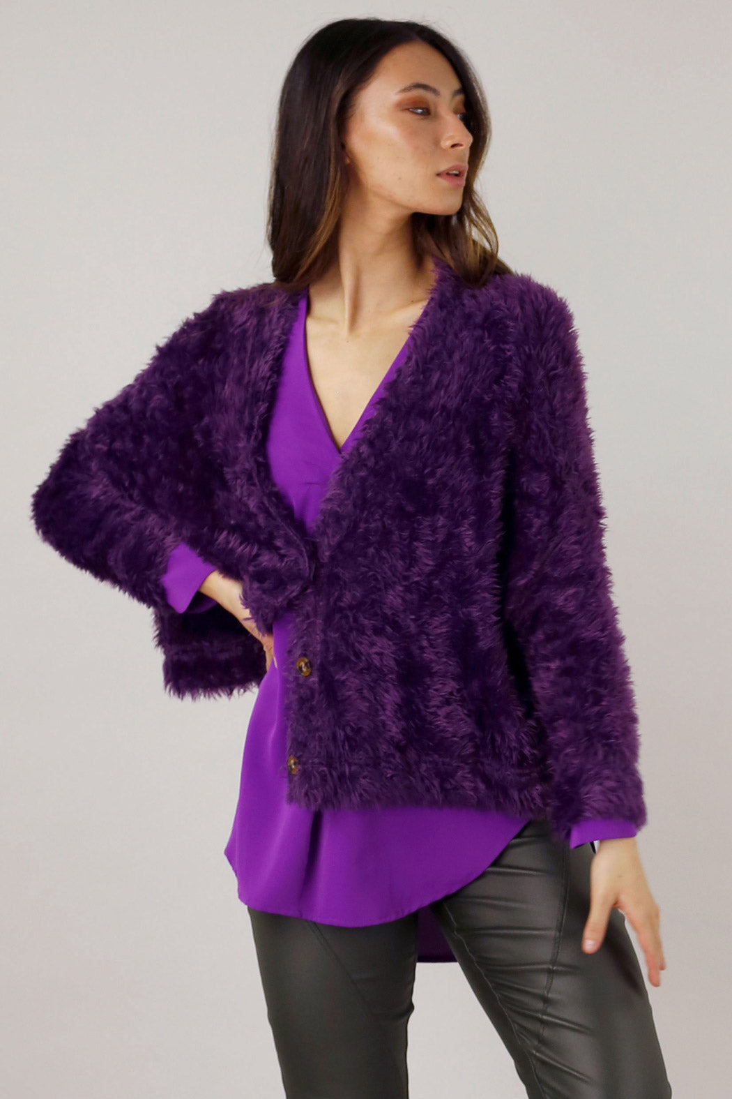 Purple Plush Wonder Cardi - FINAL SALE