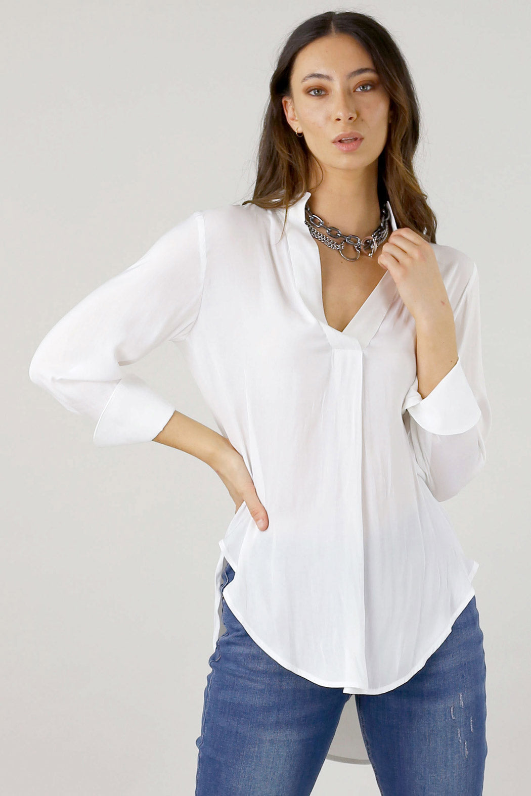 White Seta Blogger Shirt - SALE