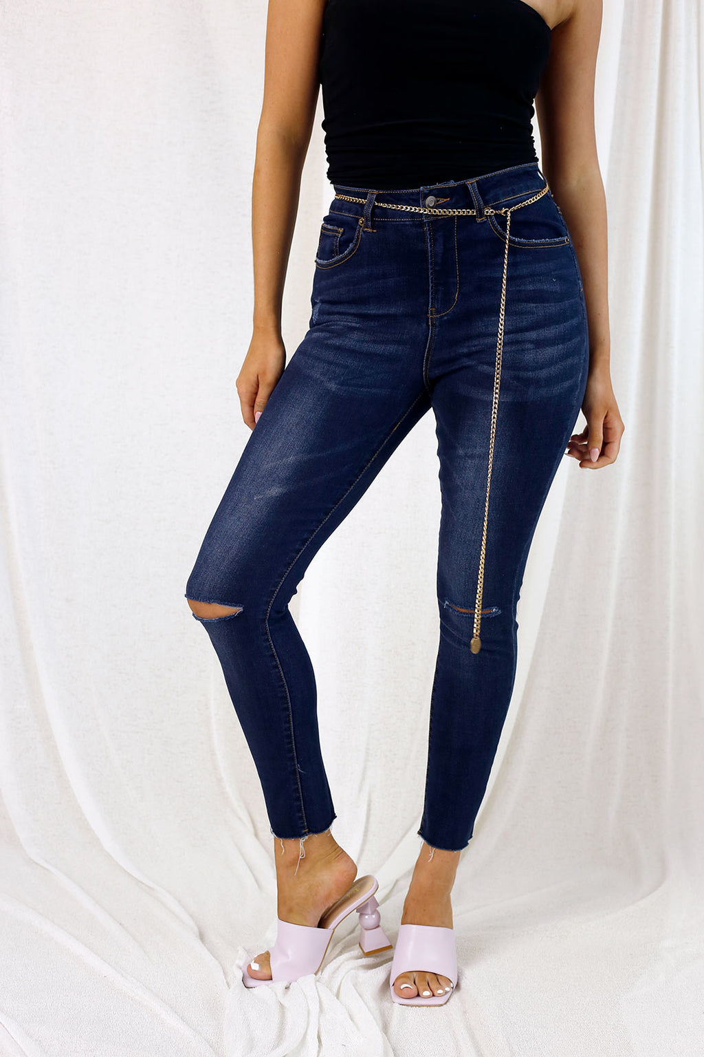 Dark Denim Slice Slim Jean - FINAL SALE
