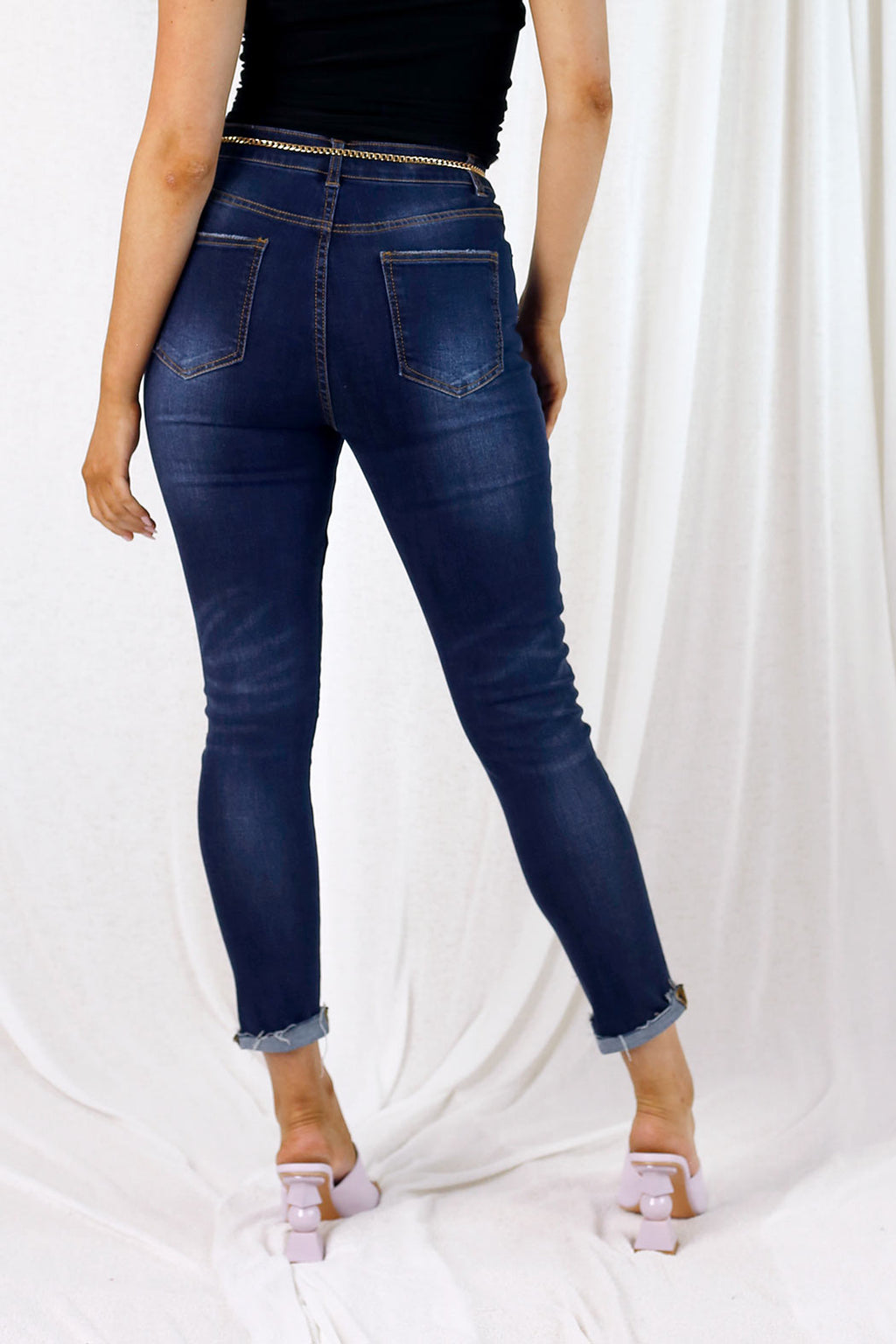Dark Denim Slice Slim Jean - FINAL SALE