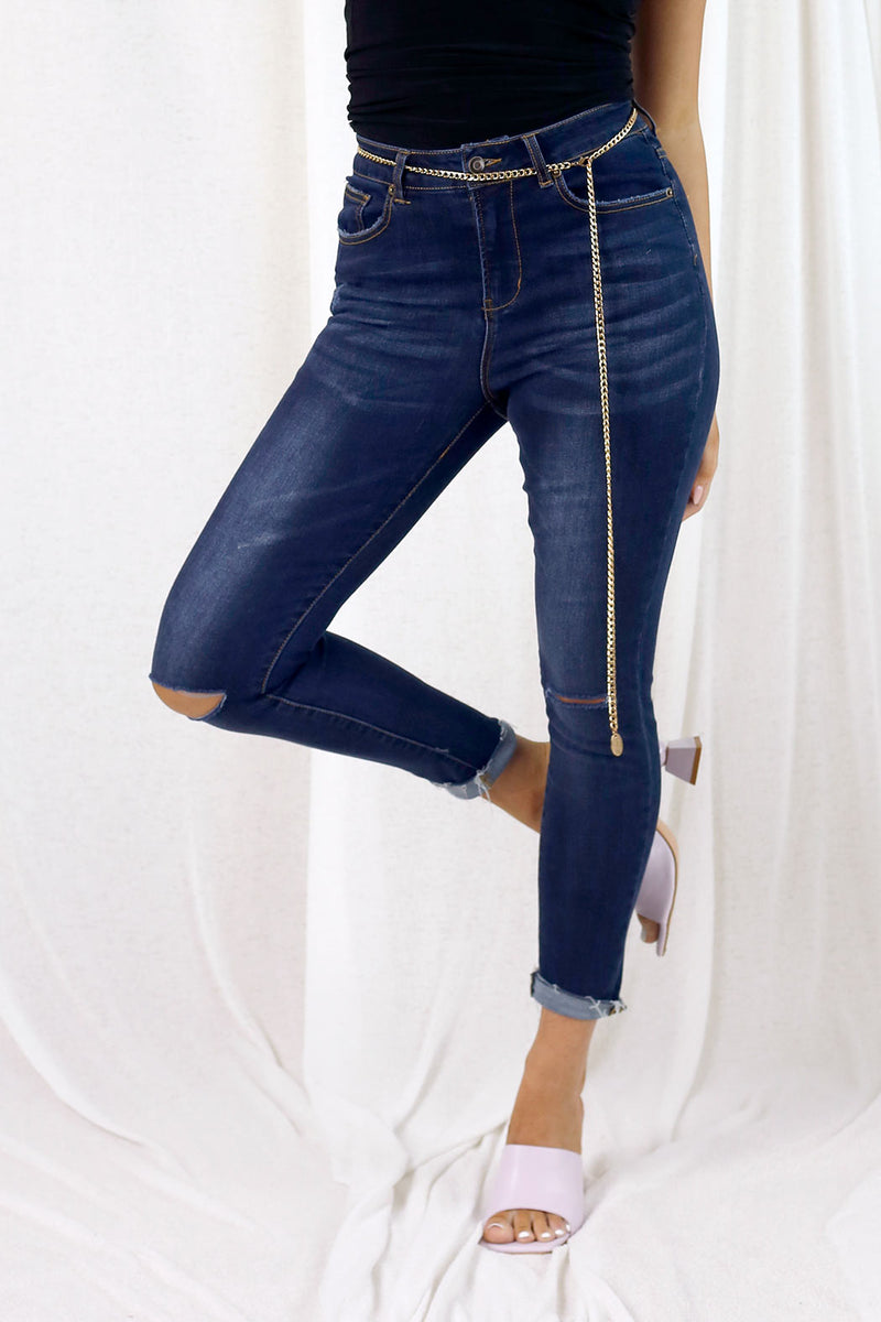 Dark Denim Slice Slim Jean - FINAL SALE
