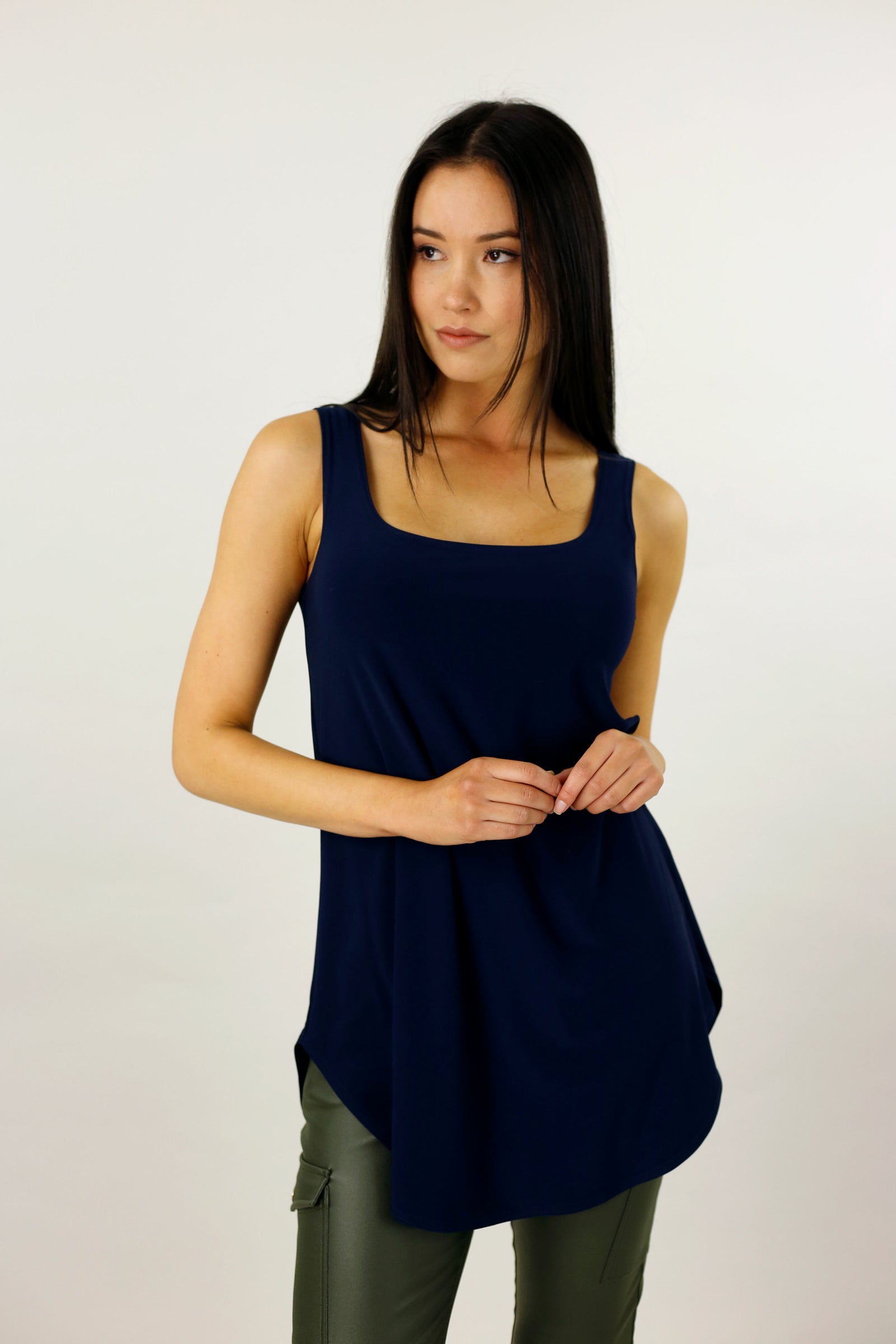 Navy Jersey Layer Cami