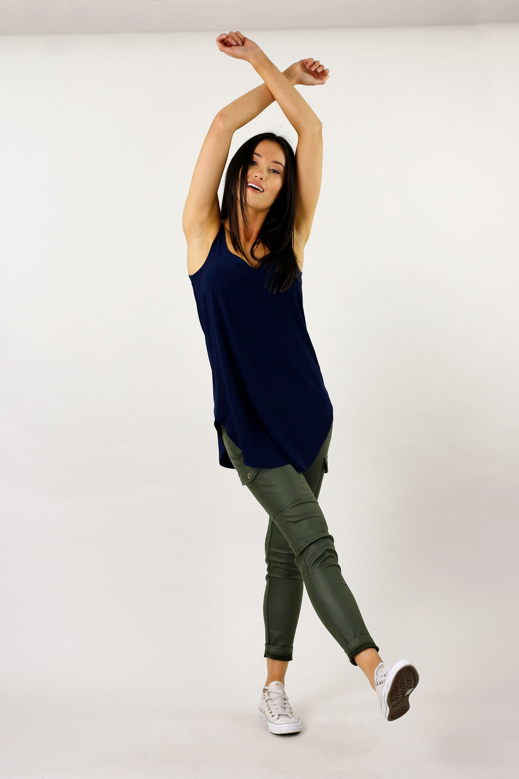 Navy Jersey Layer Cami