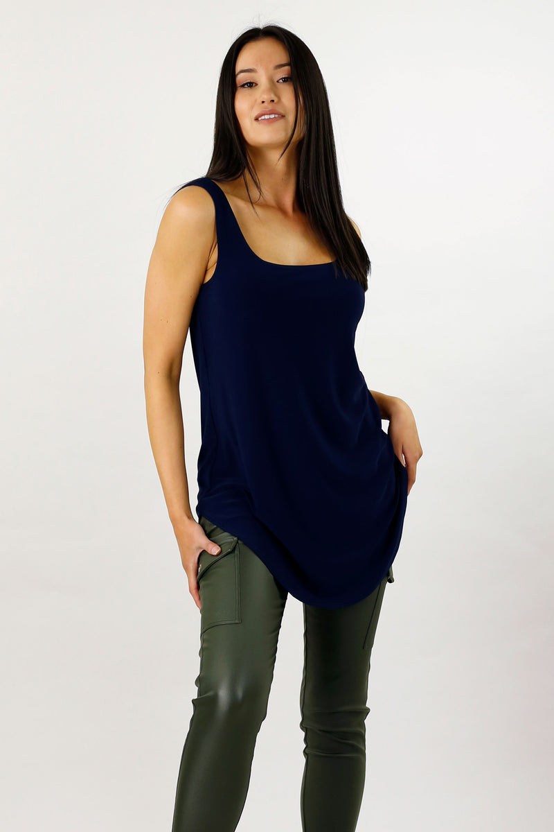 Navy Jersey Layer Cami