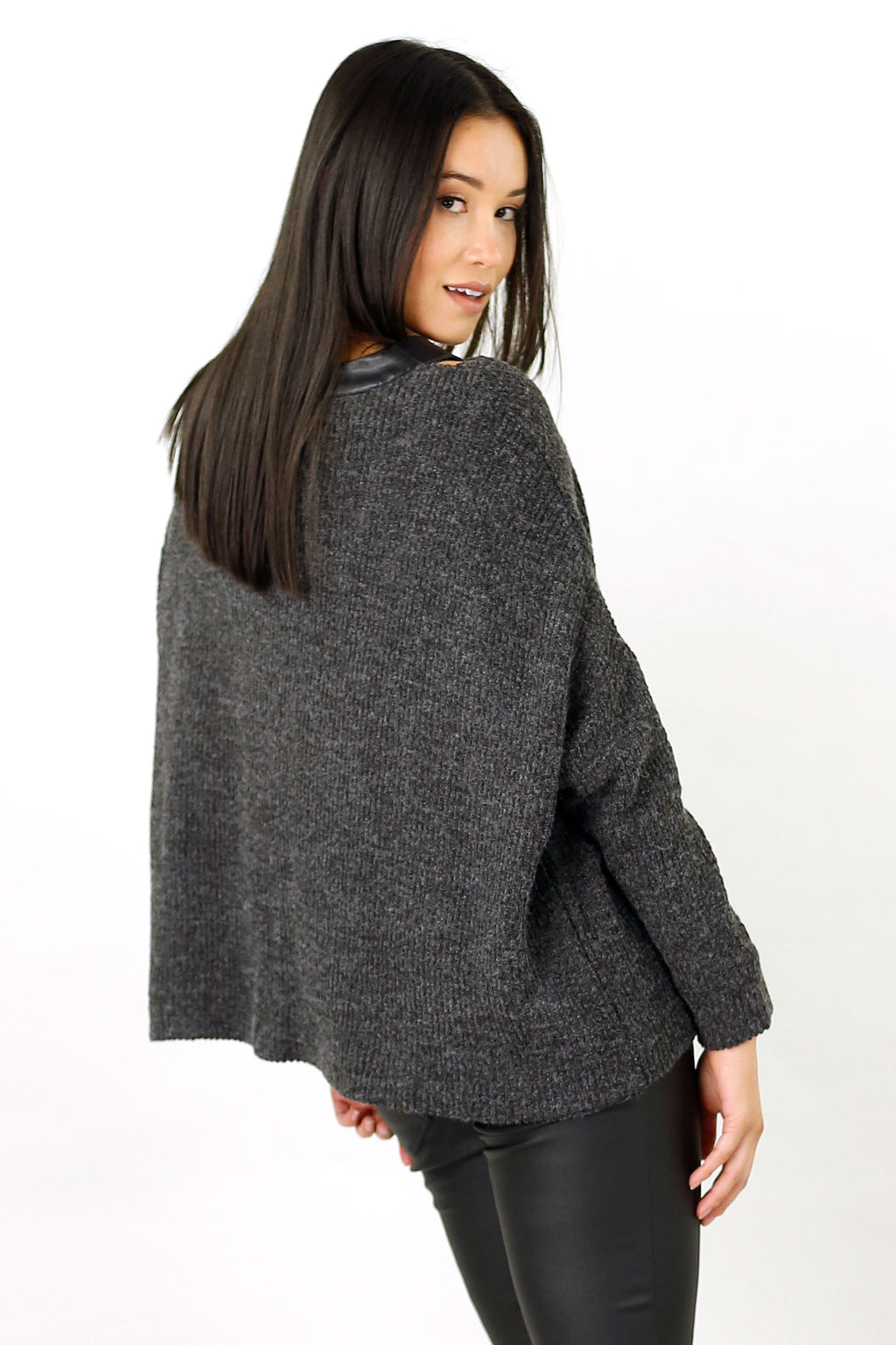 Black Mod Rib Jumper