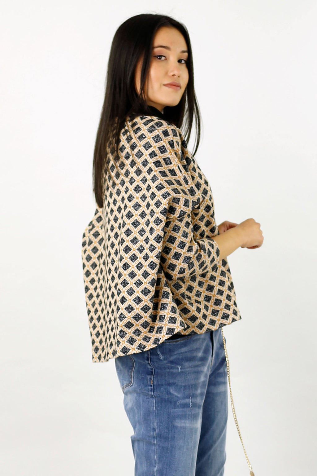 Black Chain Knit Cardi - SALE