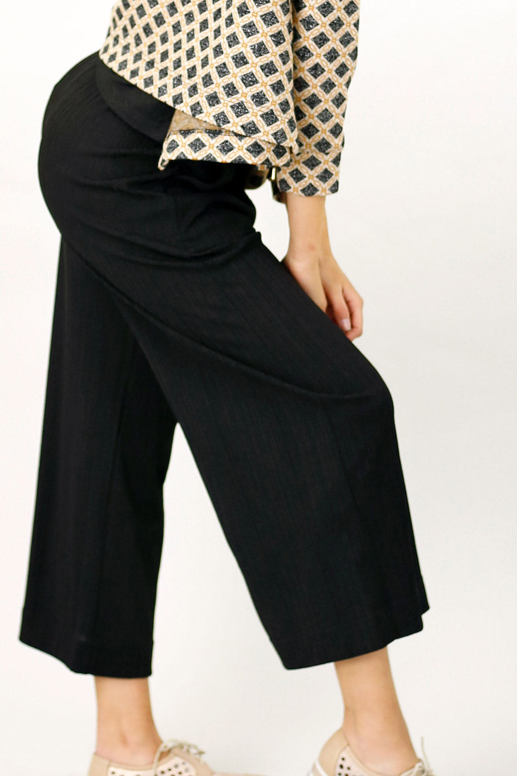 Black Shan Rib Culotte - SALE