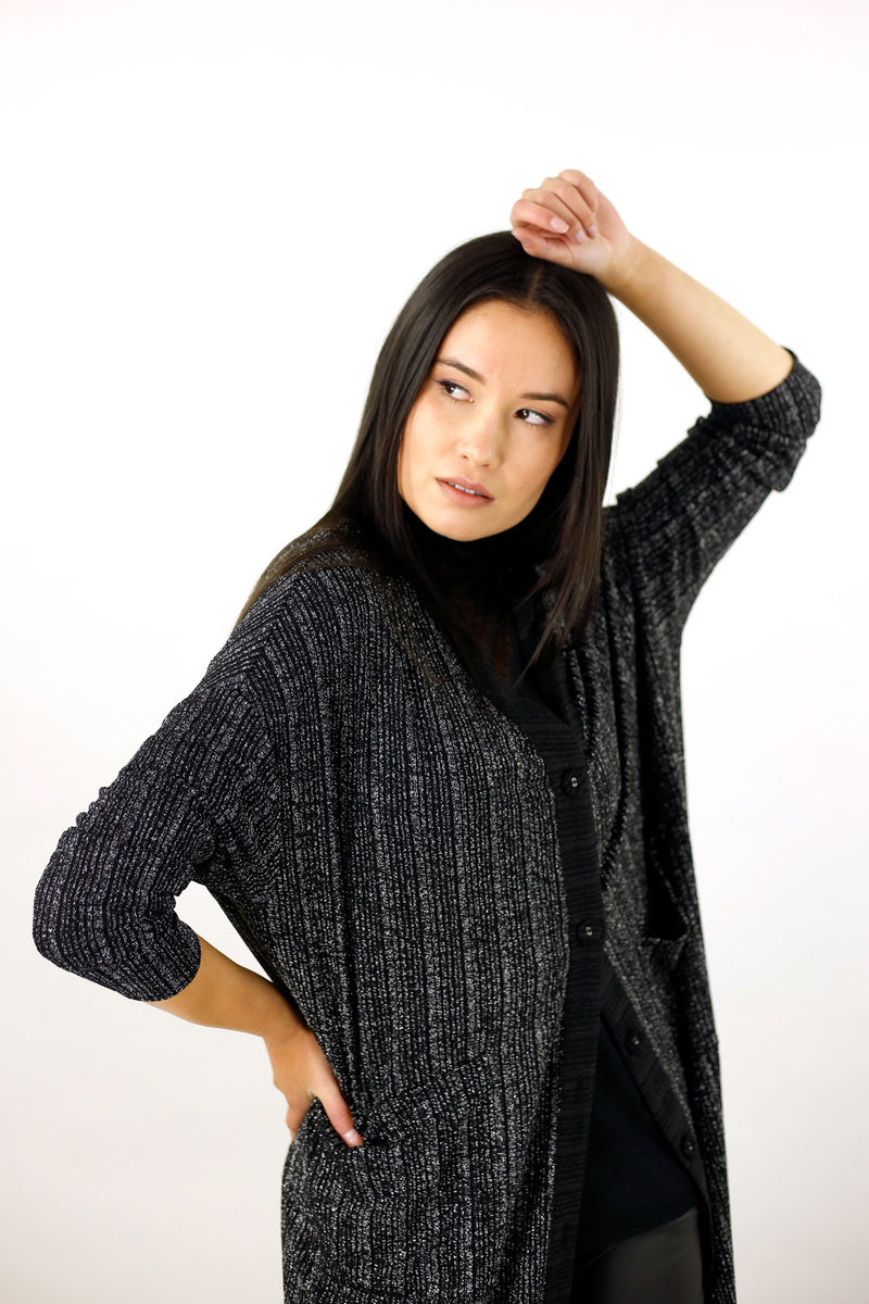 Silver Glam Maxi Cardigan - SALE
