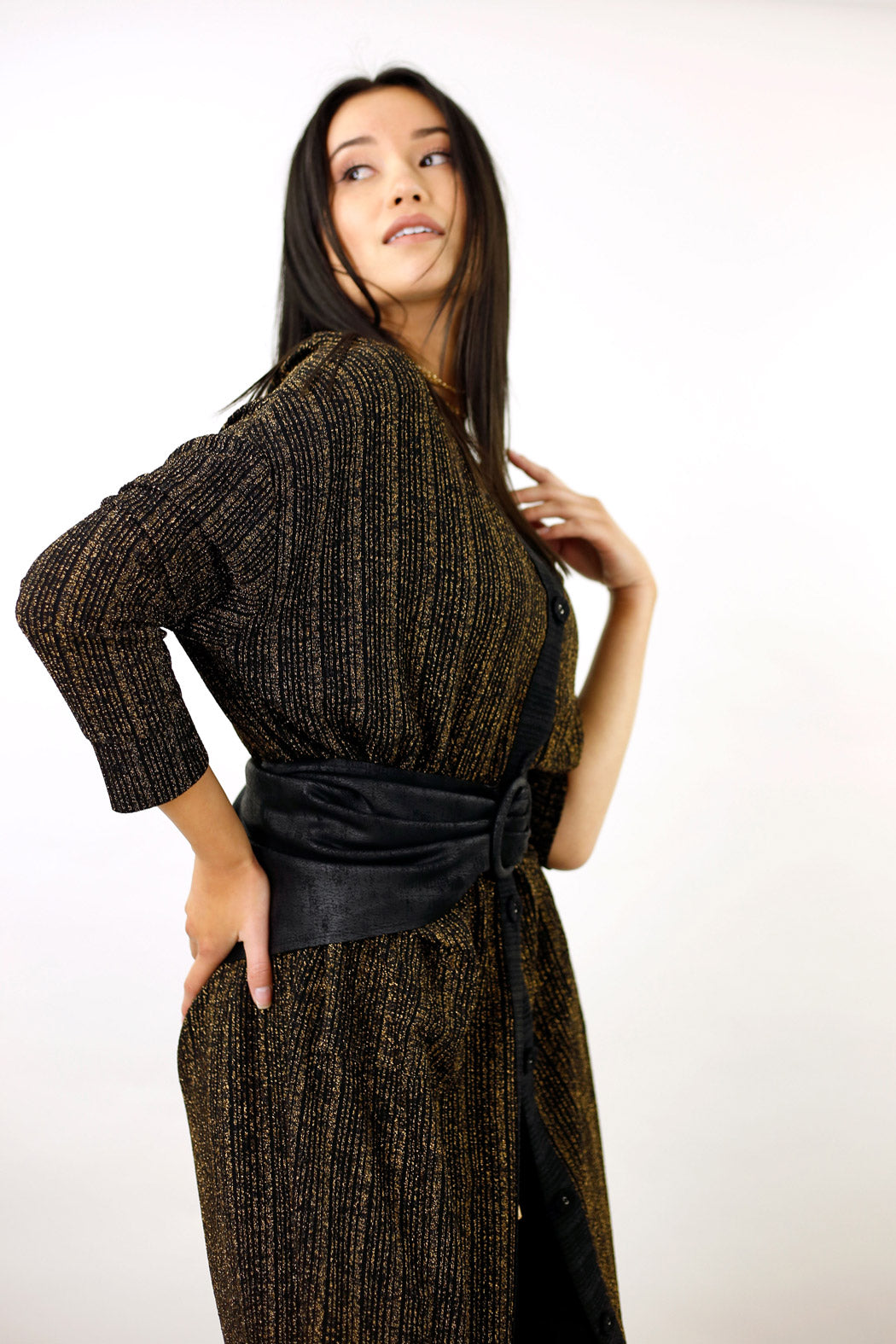 Gold Glam Maxi Cardigan -FINAL SALE