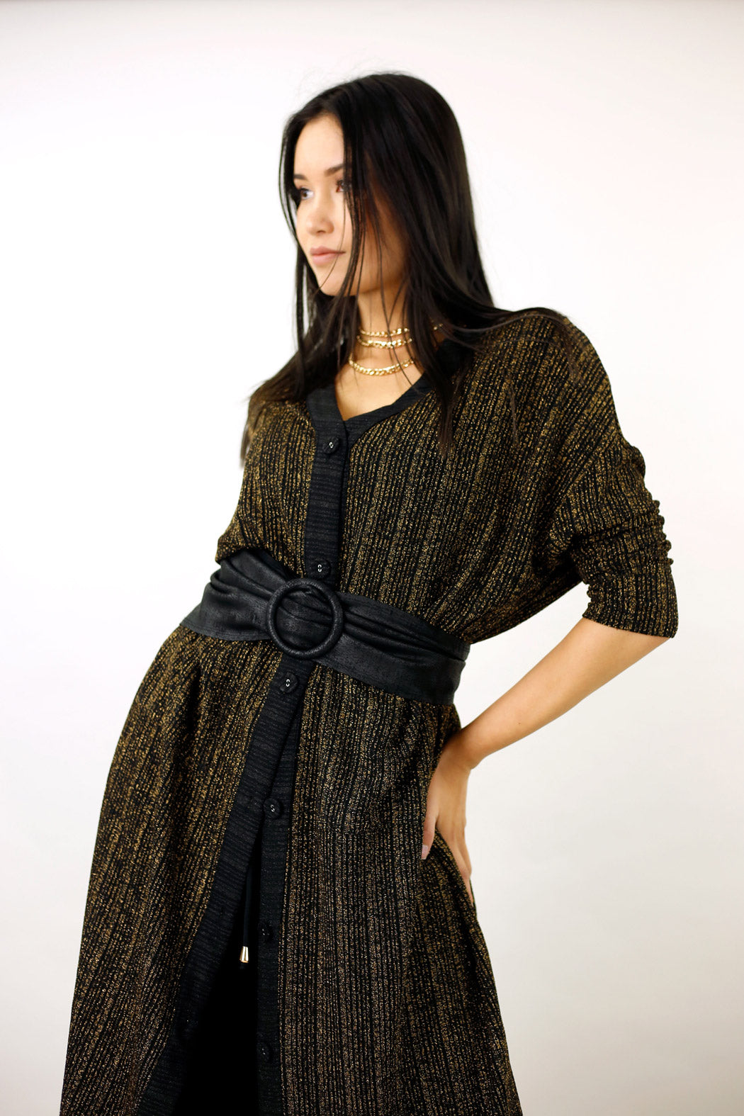 Gold Glam Maxi Cardigan -FINAL SALE