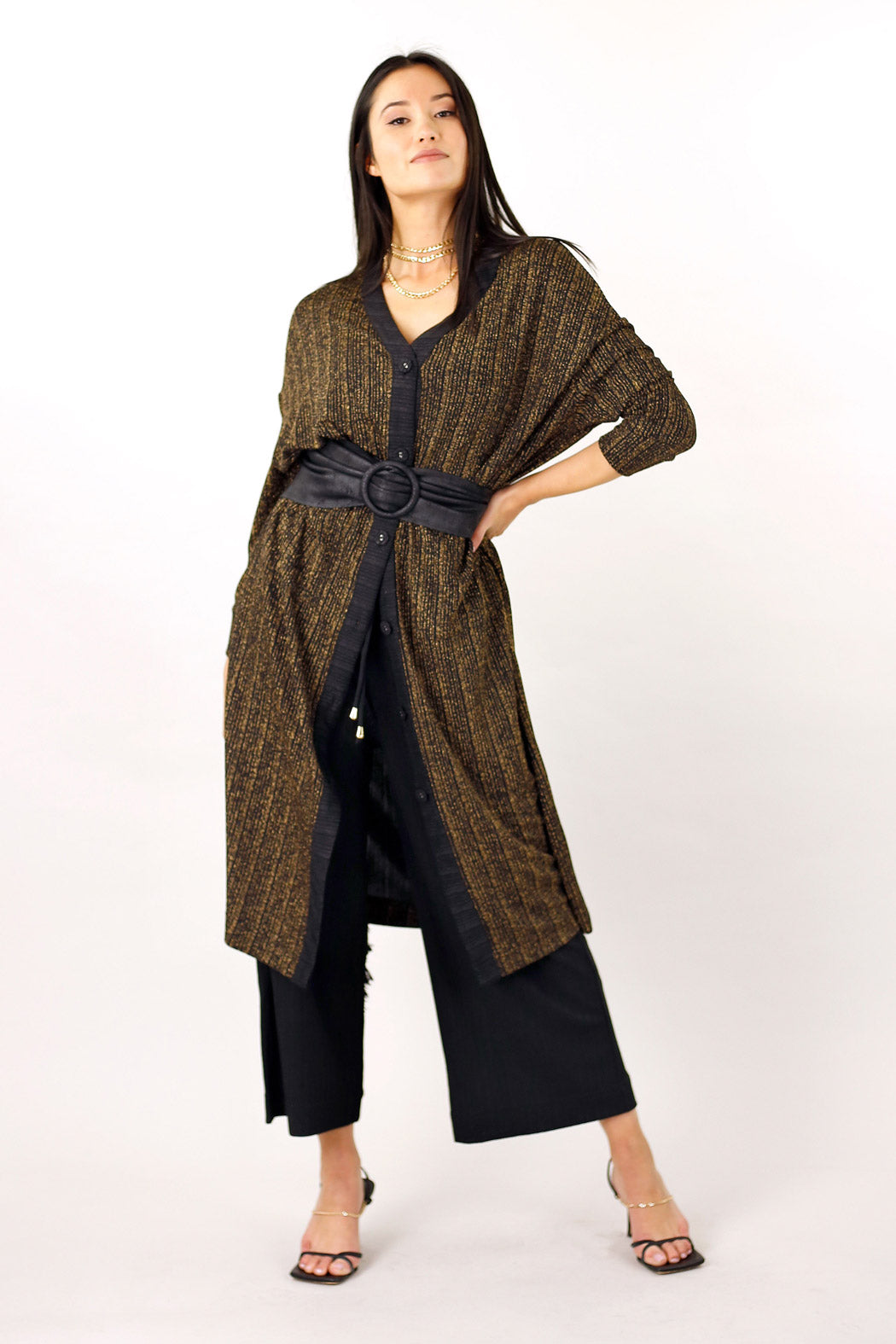 Gold Glam Maxi Cardigan -FINAL SALE