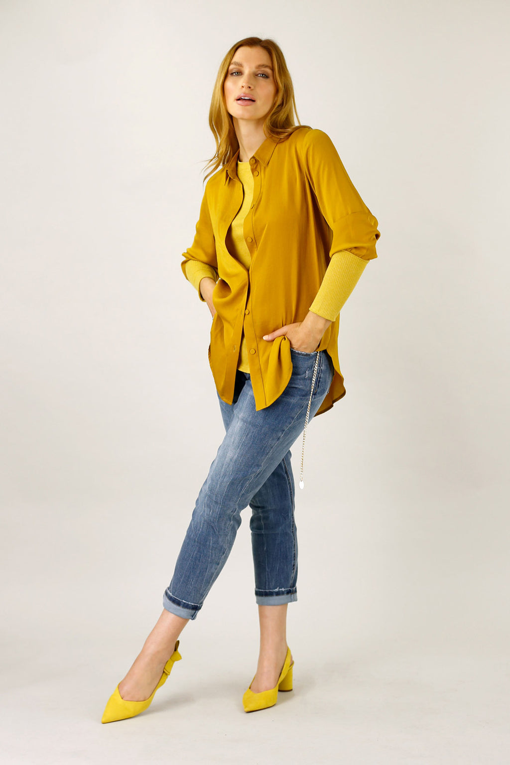 Gold Shimmer Crew Cami - SALE