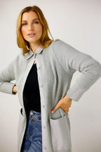 Silver Mod Rib Coatigan - SALE