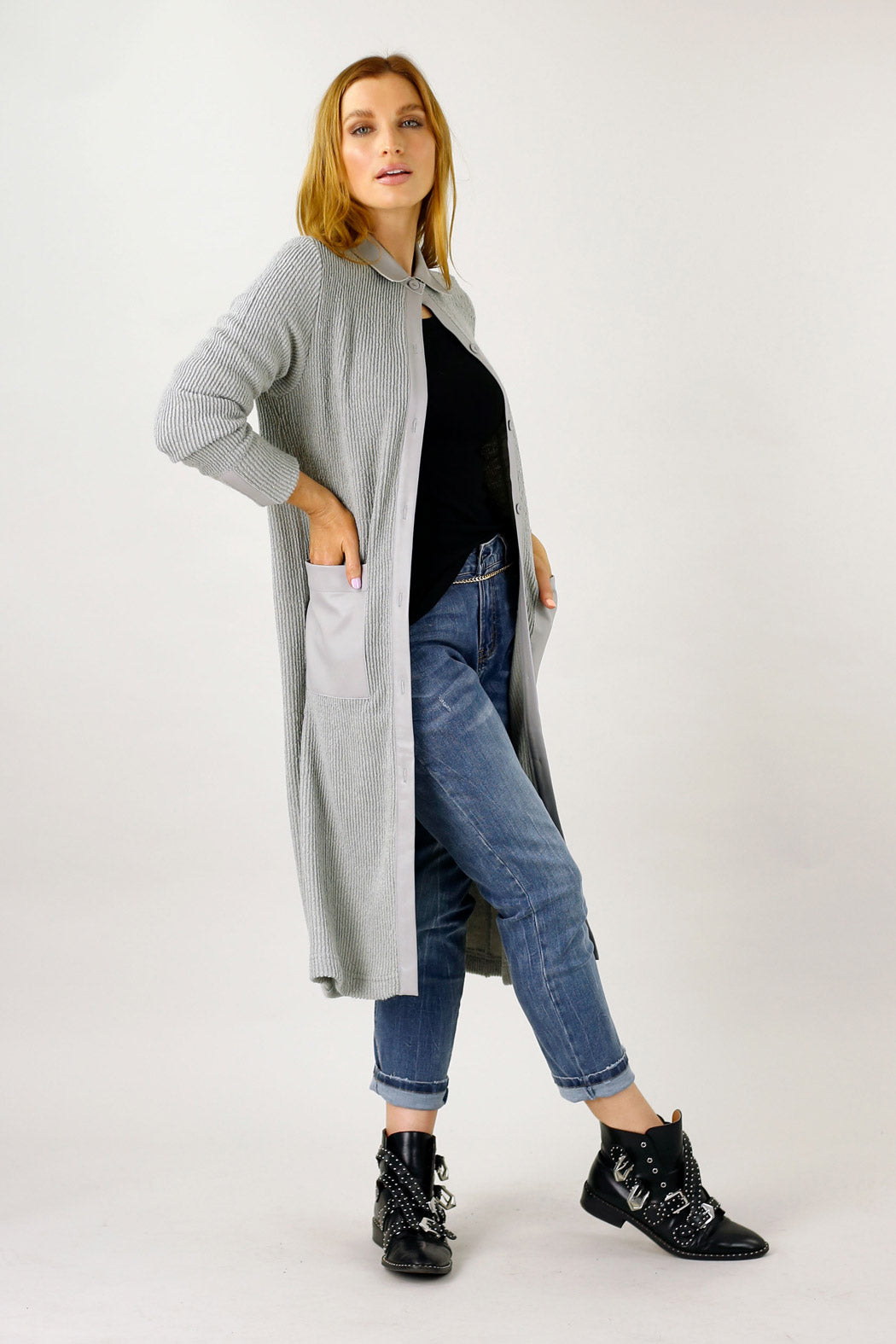 Silver Mod Rib Coatigan - SALE