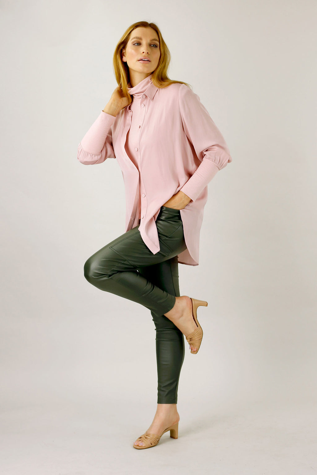 Soft Pink Seta Andie Shirt - SALE
