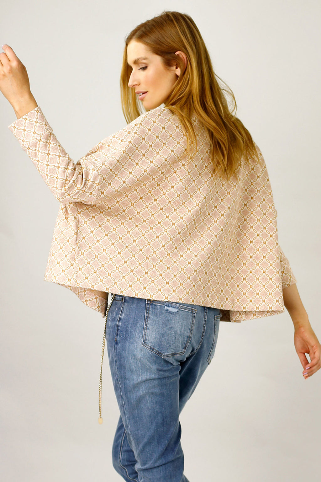Peach Chain Knit Cardi - FINAL SALE