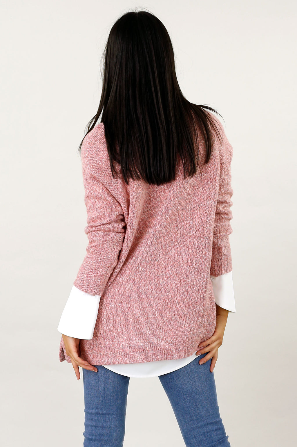Pink Raglan Turtle Neck Top