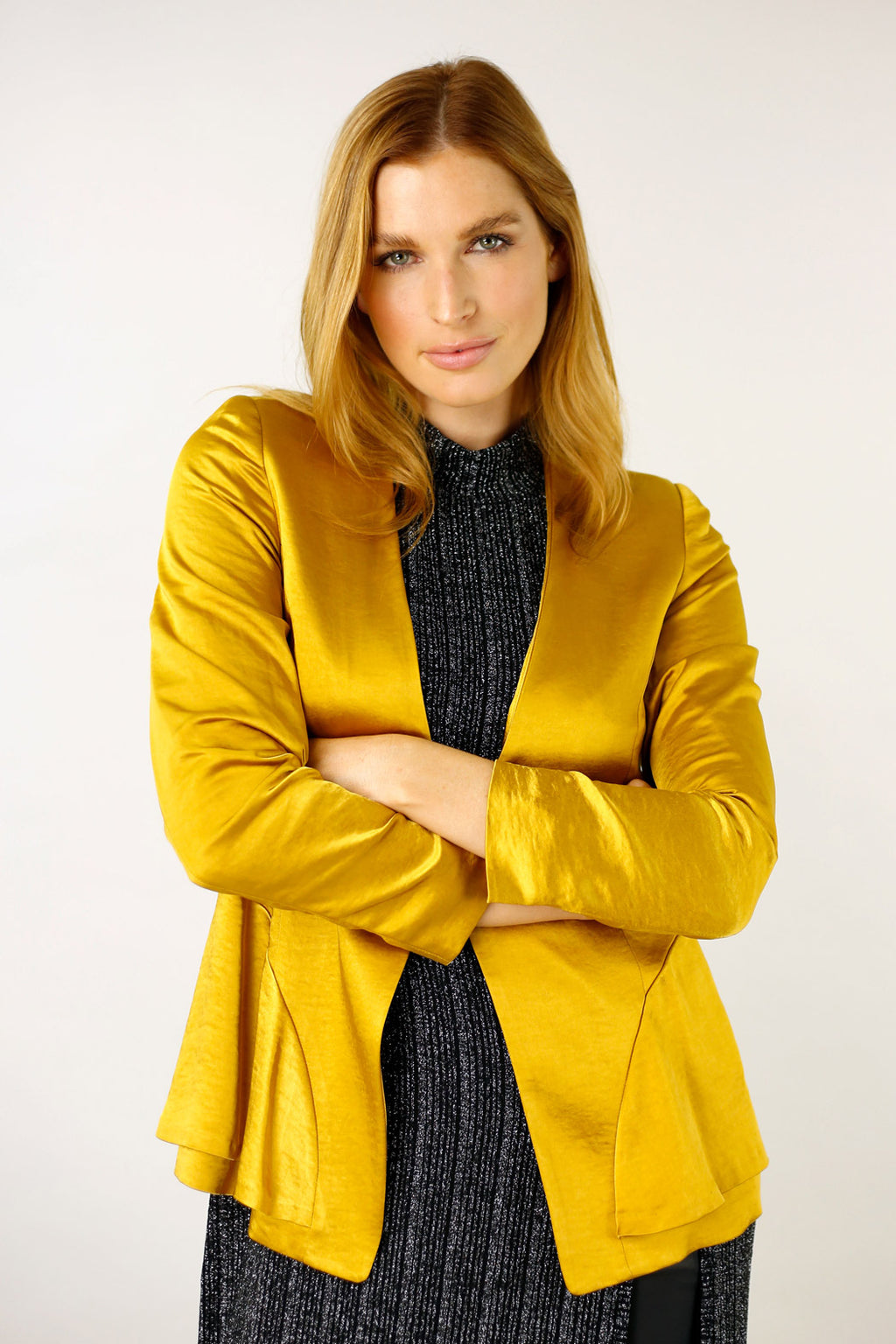 Gold Satin Jacky Jacket - SALE
