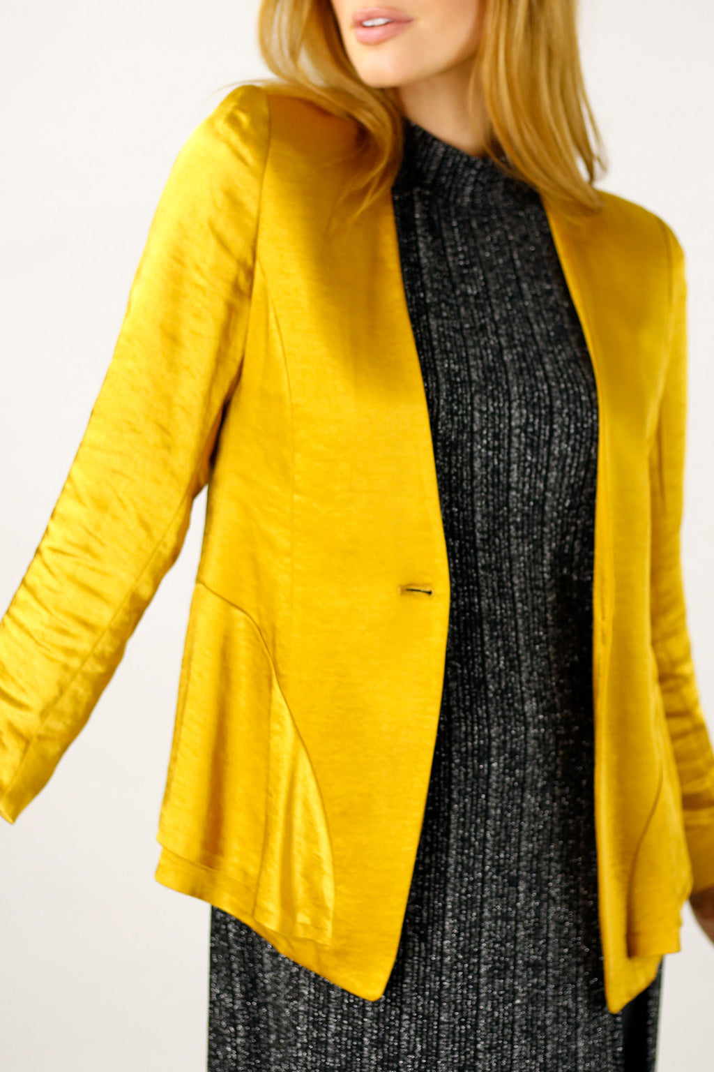 Gold Satin Jacky Jacket - SALE