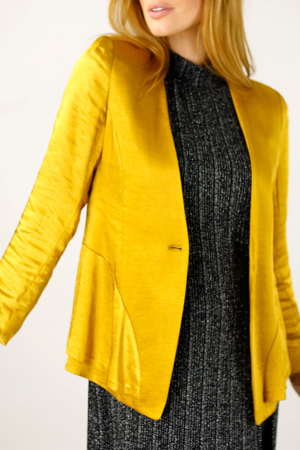 Gold Satin Jacky Jacket - SALE