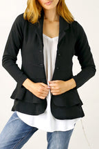 Black Jacquard Frilly Jacket - FINAL SALE