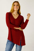 Red Rib New York Tunic - FINAL SALE