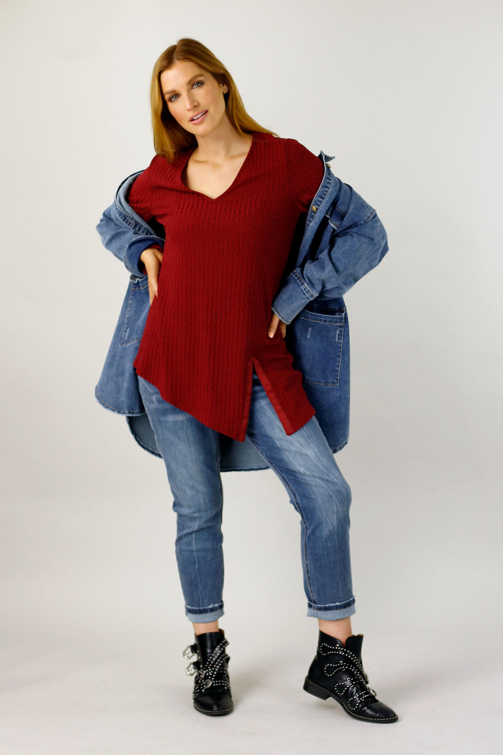 Red Rib New York Tunic - FINAL SALE