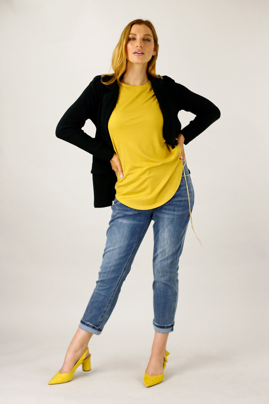 Black Rib Willow Military Jacket - FINAL SALE