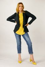 Black Rib Willow Military Jacket - FINAL SALE