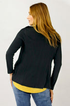 Black Rib Willow Military Jacket - FINAL SALE