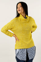 Yellow Raglan Turtle Neck Top - FINAL SALE