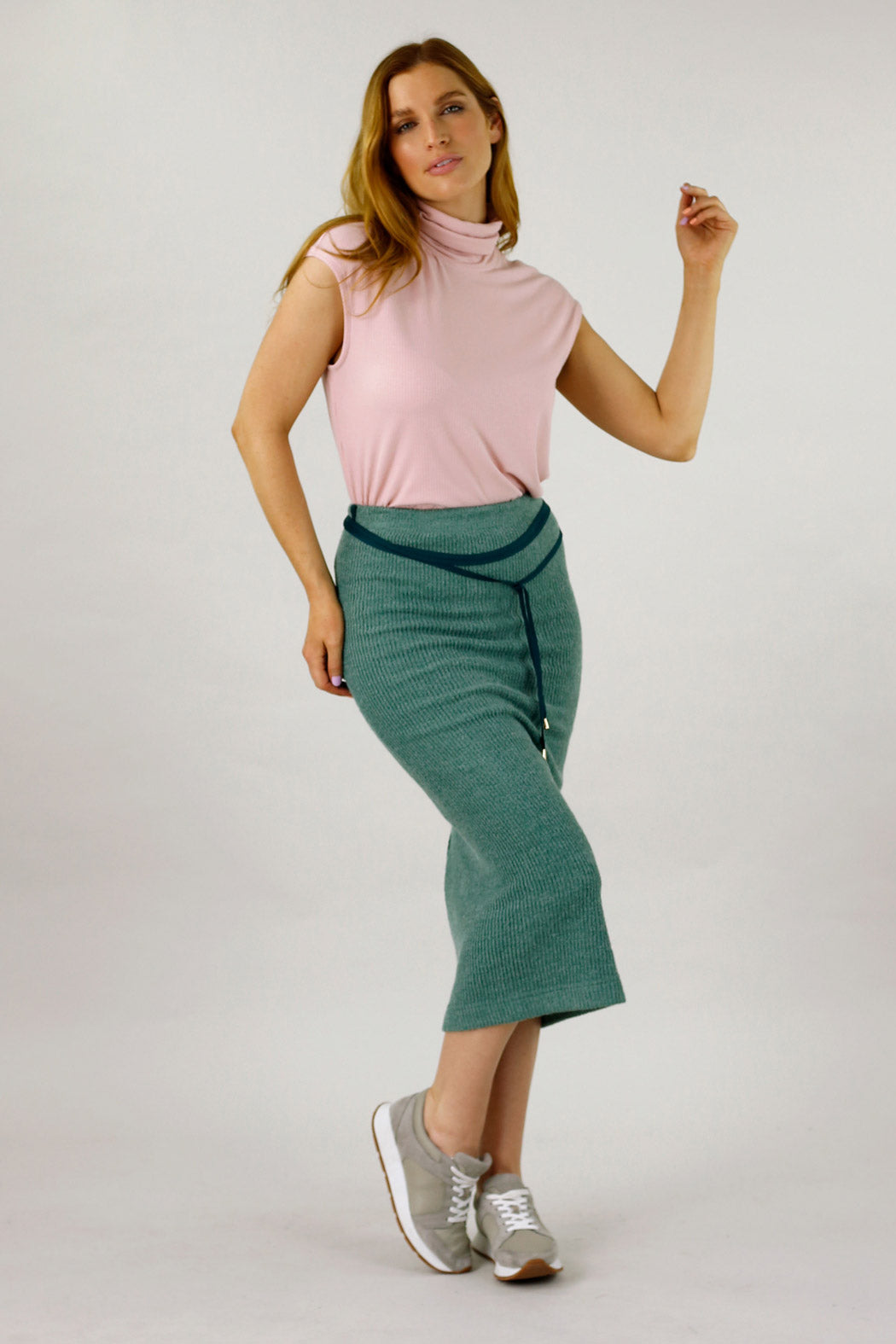 Teal Rib Hazel Skirt
