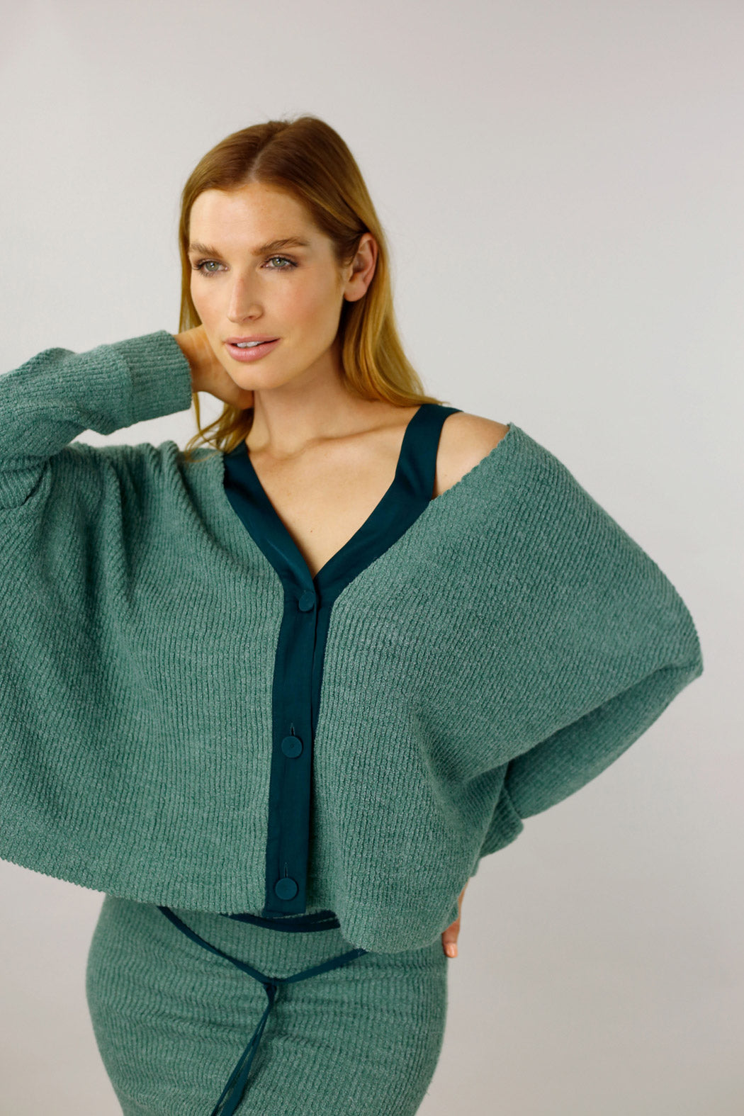 Teal Rib Hazel Cardigan - SALE